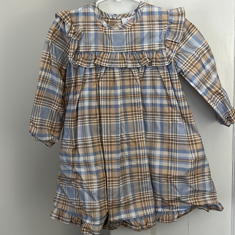 Stitch Fish 3t Plaid Dress